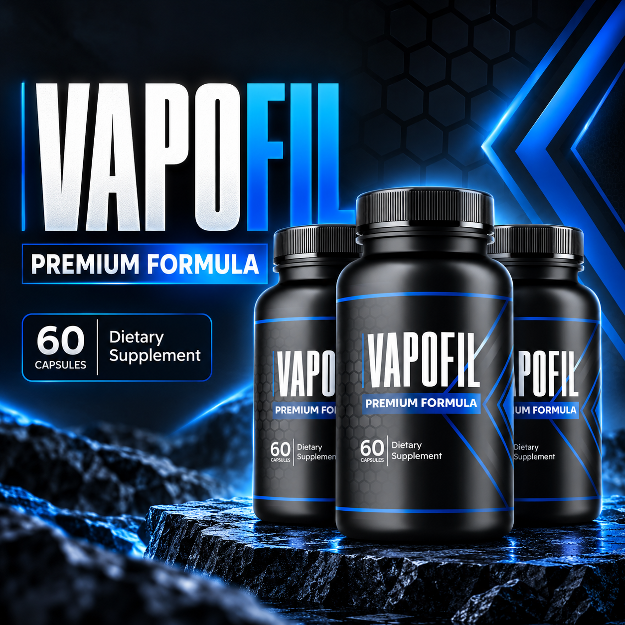 Vapofil bottles - men's daily vitality supplement